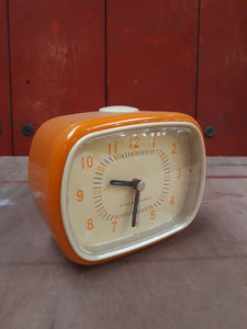 Orange Plastic Cased Clock