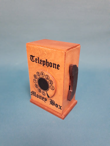 Wood Telephone Money Box