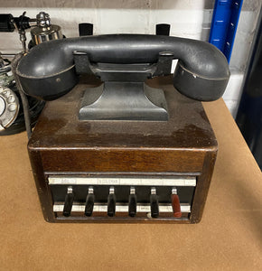 Bakelite and wood exchange telephone