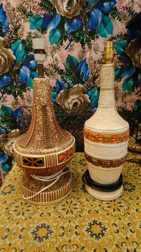 Plasterware lamp bases.