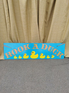 Hand Painted Hook a Duck Sign