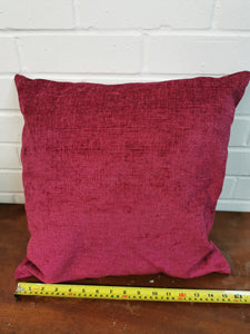 Berry Red Chenille Cushion