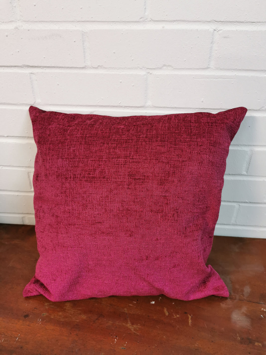 Berry Red Chenille Cushion