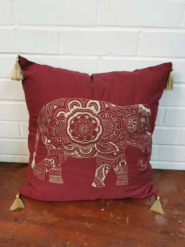 Red Elephant Cushion