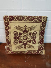 Load image into Gallery viewer, Red &amp; Cream Floral Cushion