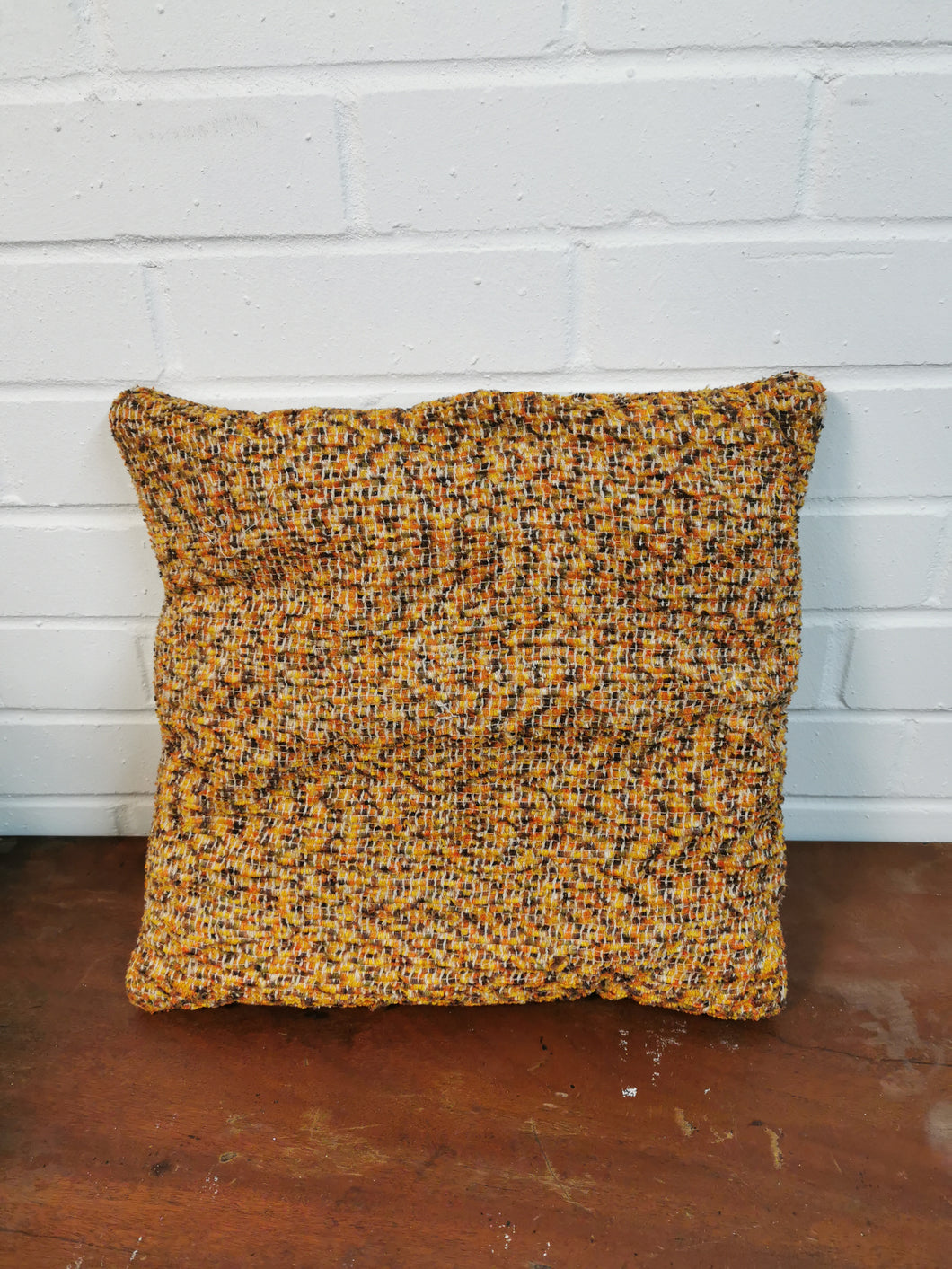 Orangey Boucle Cushion