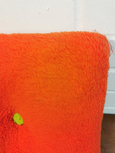 Orange Teddy Fur Cushion