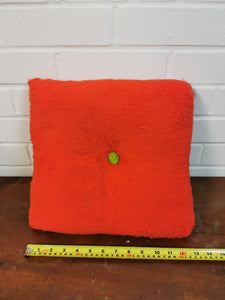 Orange Teddy Fur Cushion