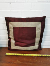 Load image into Gallery viewer, Red &amp; Cream Cushion