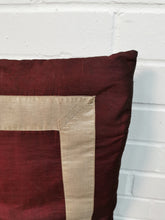 Load image into Gallery viewer, Red &amp; Cream Cushion