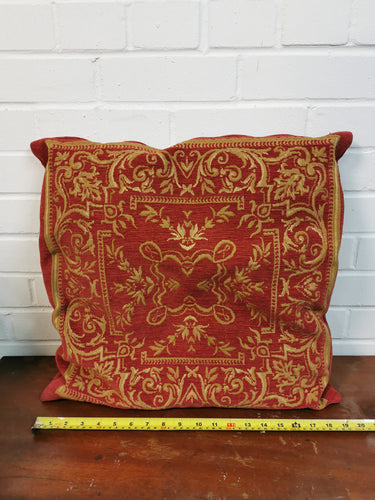 Red & Gold Chenille Cushions