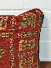 Load image into Gallery viewer, Red Geometric Cushion