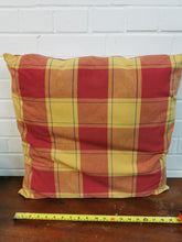 Load image into Gallery viewer, Red &amp; Yellow Plaid Cushion
