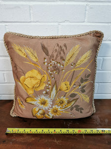 Pale Brown Wheatsheaf Cushion