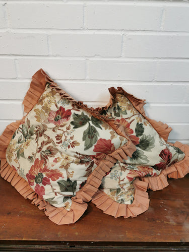 Flounced Floral Cushions