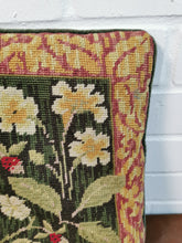 Load image into Gallery viewer, Green Needlepoint Cushion