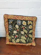 Load image into Gallery viewer, Green Needlepoint Cushion