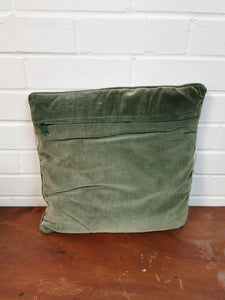 Green Needlepoint Cushion