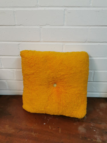 Yellow Teddy Fur Cushion