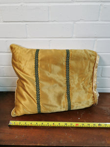 Gold Satin & Broad Cushion