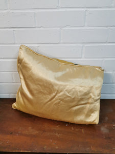 Gold Satin & Broad Cushion