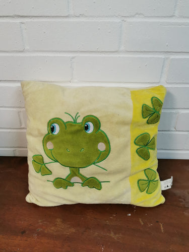 Yellow Frog Cushion