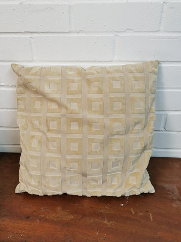 Beige Squares Cushion