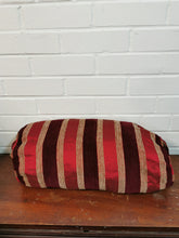 Load image into Gallery viewer, Red Striped Bolster Cushion