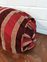 Load image into Gallery viewer, Red Striped Bolster Cushion