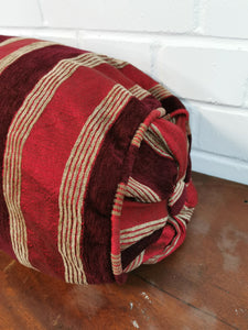 Red Striped Bolster Cushion