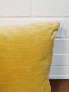 Lemon Velvet Cushion