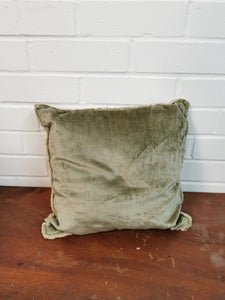 Pale Green Velour Cushions