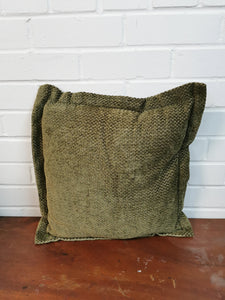 Large Green Woven Cushion