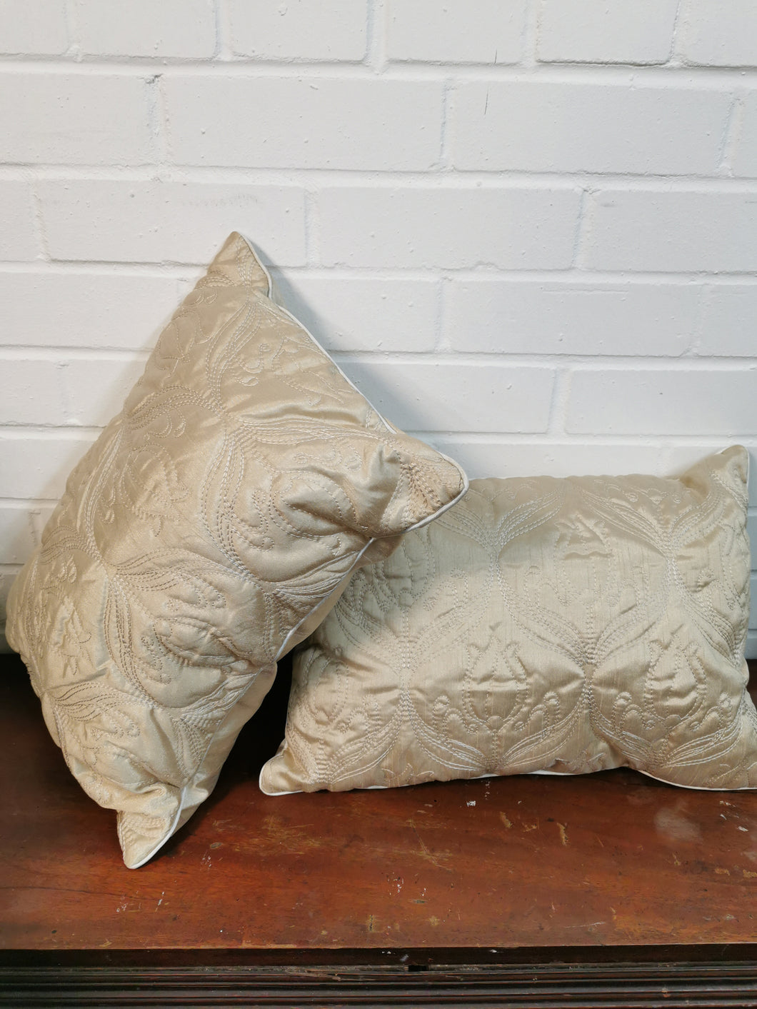 Gold Stitched Cushions