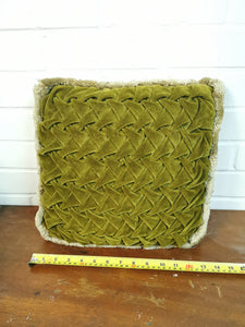 Sage Velvet Pleated Cushion