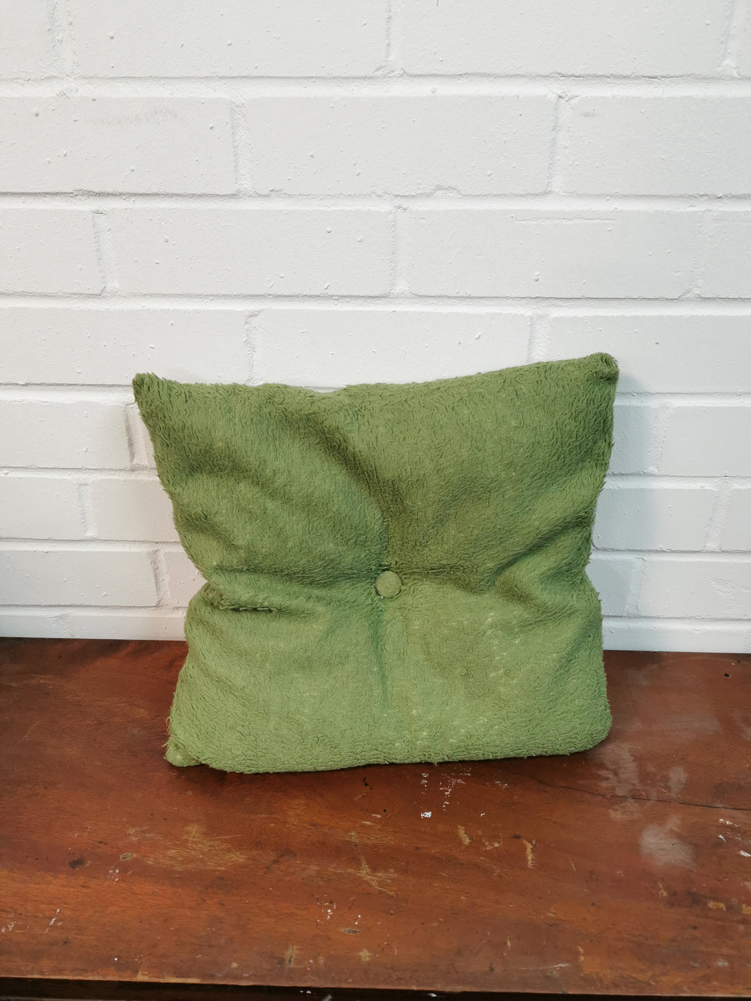 Green Teddy Bear Fur Cushion