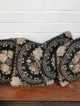 Load image into Gallery viewer, Black Floral Cushions