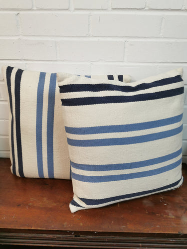 Blue & White Striped Cushions