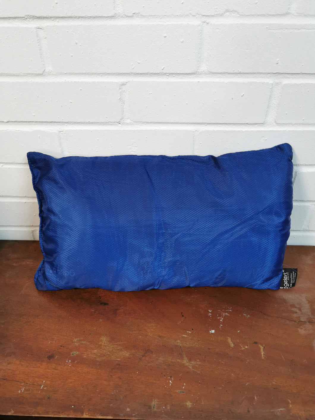 Blue Nylon Camping Pillow