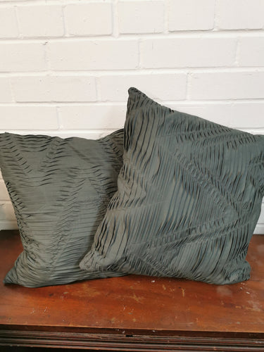 Grey Pleated Cushions