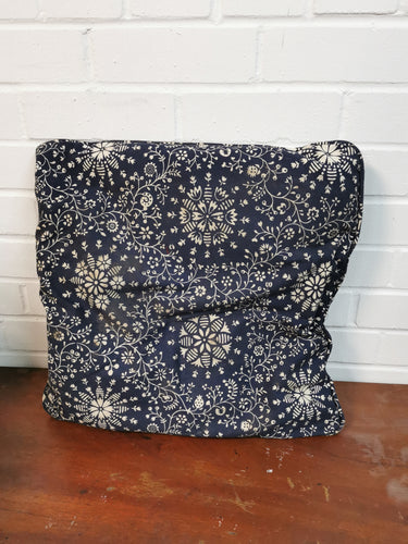 Navy Floral Cushion