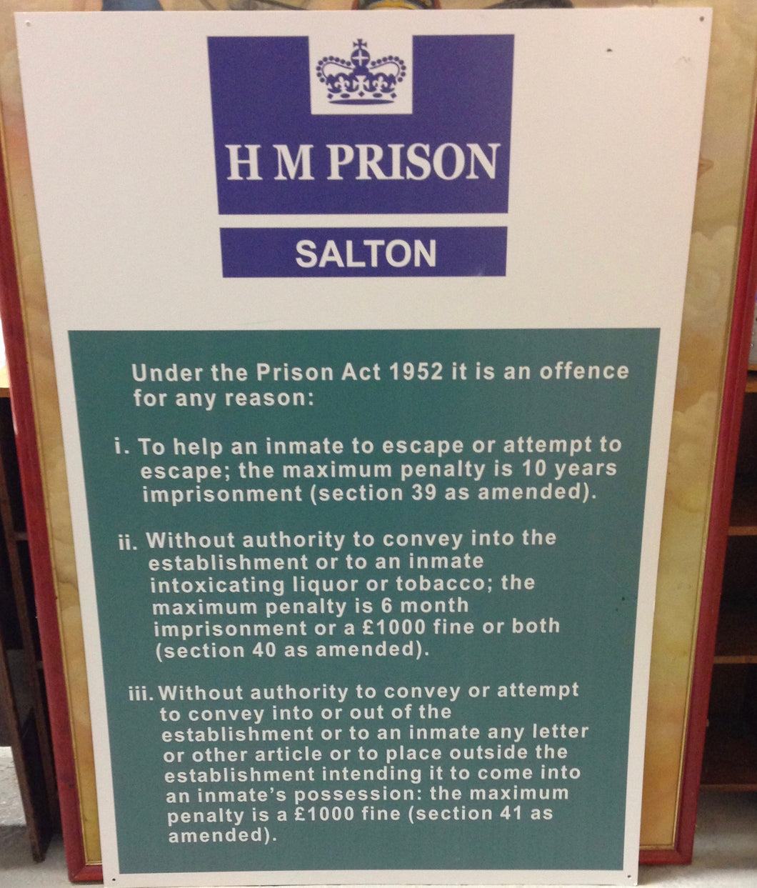 Prison Signs