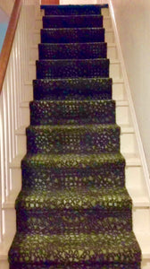 Stair Carpet - Green Patterned