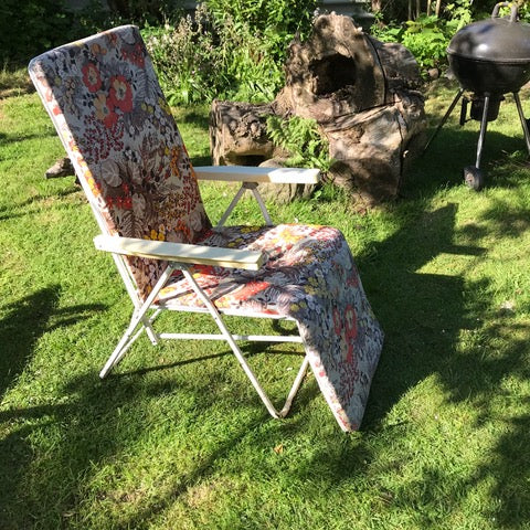 Sun lounger. Garden recliner 1970's / 80's